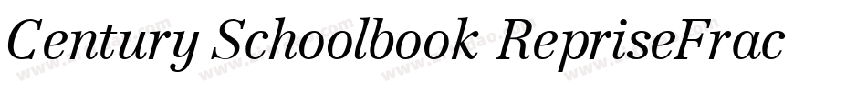 Century Schoolbook RepriseFractions SSi Fractions字体转换